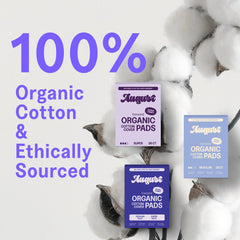 August Super Cotton Pads wings close-up shows secure fit for movement