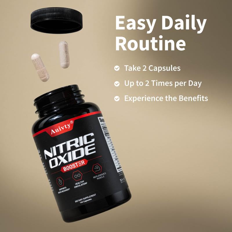 Auivty arginine-citrulline-beet blend label highlights plant-based formula.