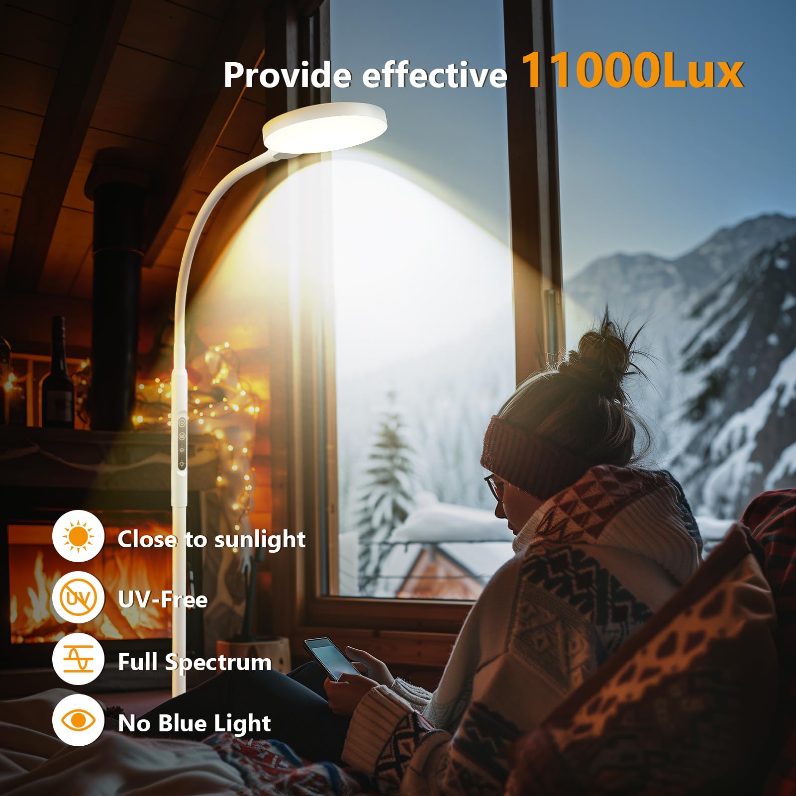 Aulaidik light therapy lamp designed for desk use to boost focus.