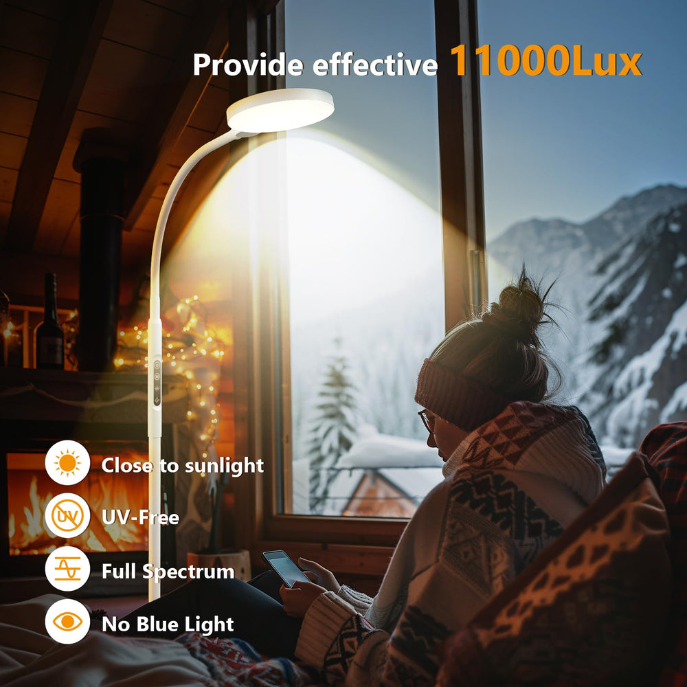 Aulaidik light therapy lamp designed for desk use to boost focus.