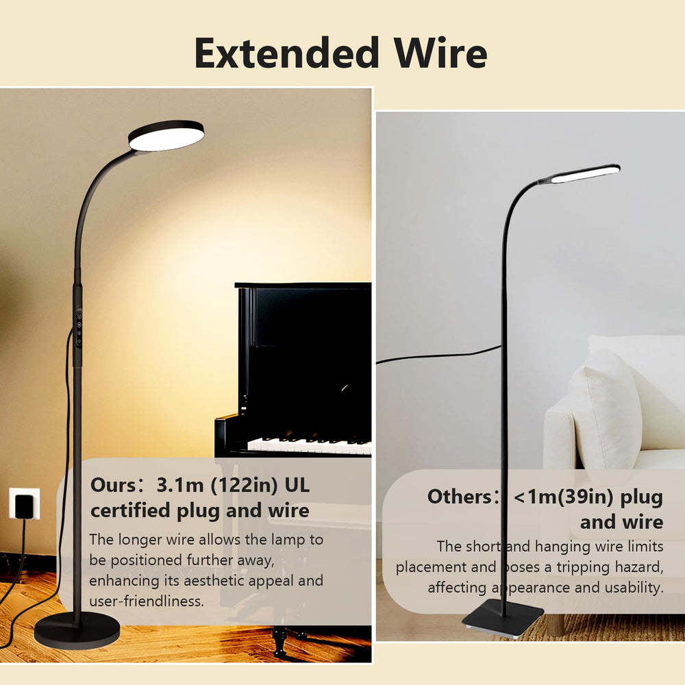 Aulaidik light therapy lamp full-spectrum LED mimics daylight without glare or UV exposure.