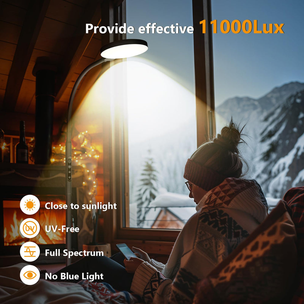 Aulaidik light therapy lamp remote control for easy setup and flexible placement in any room.