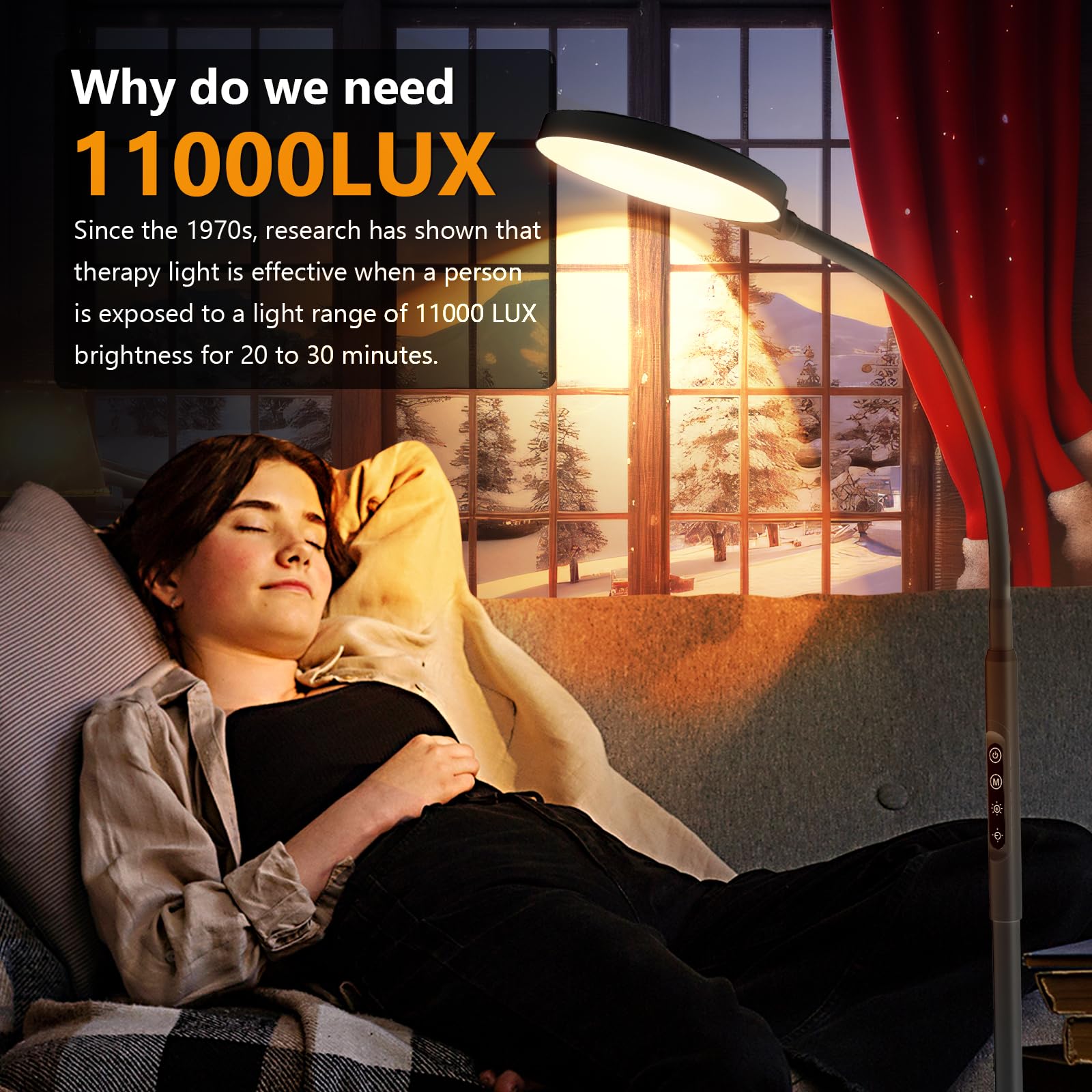 Aulaidik light therapy lamp timer function helps tailor sessions for consistent daily routines.