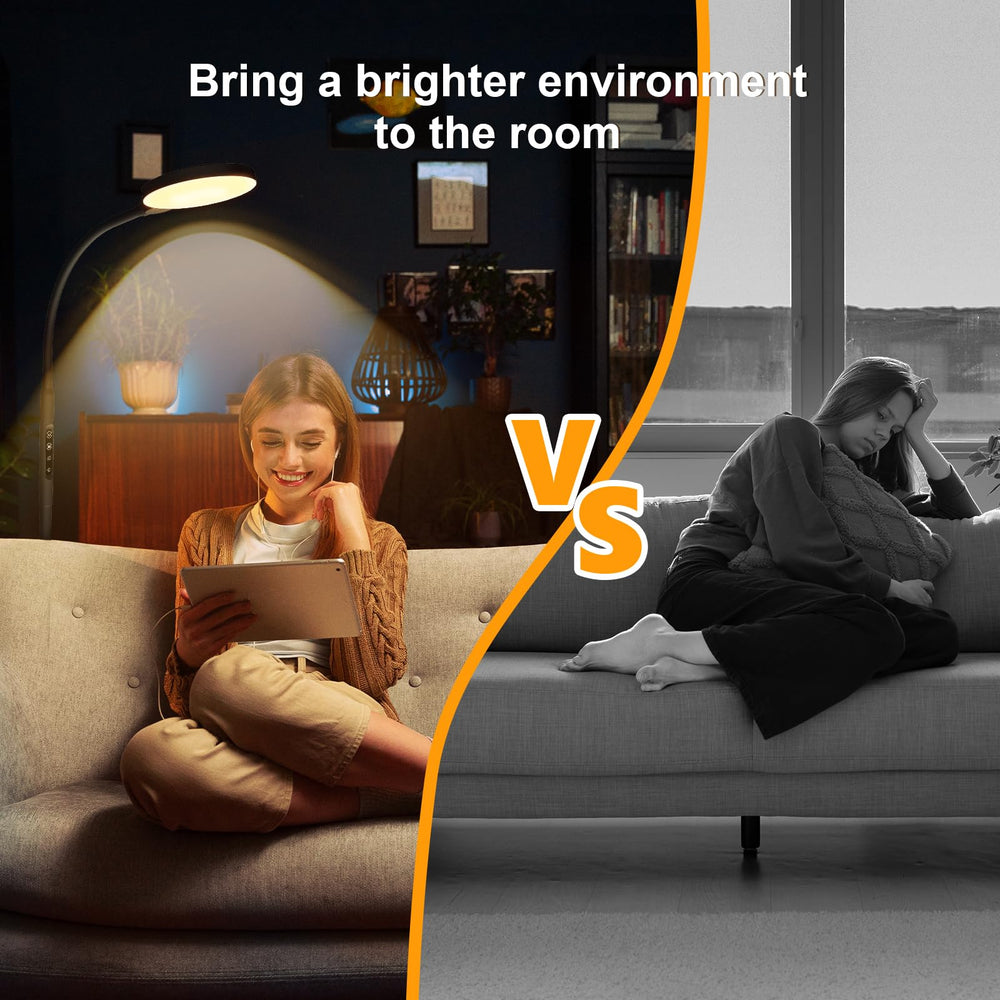 Aulaidik light therapy lamp weighted base provides stable setup on any floor surface.