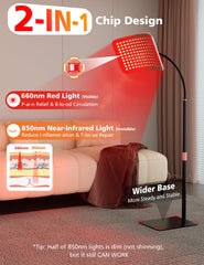 Aulanto red light panel 850nm infrared close-up for deep tissue comfort