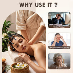 AULMEILA scalp massager shows 360-degree massage for full scalp coverage.