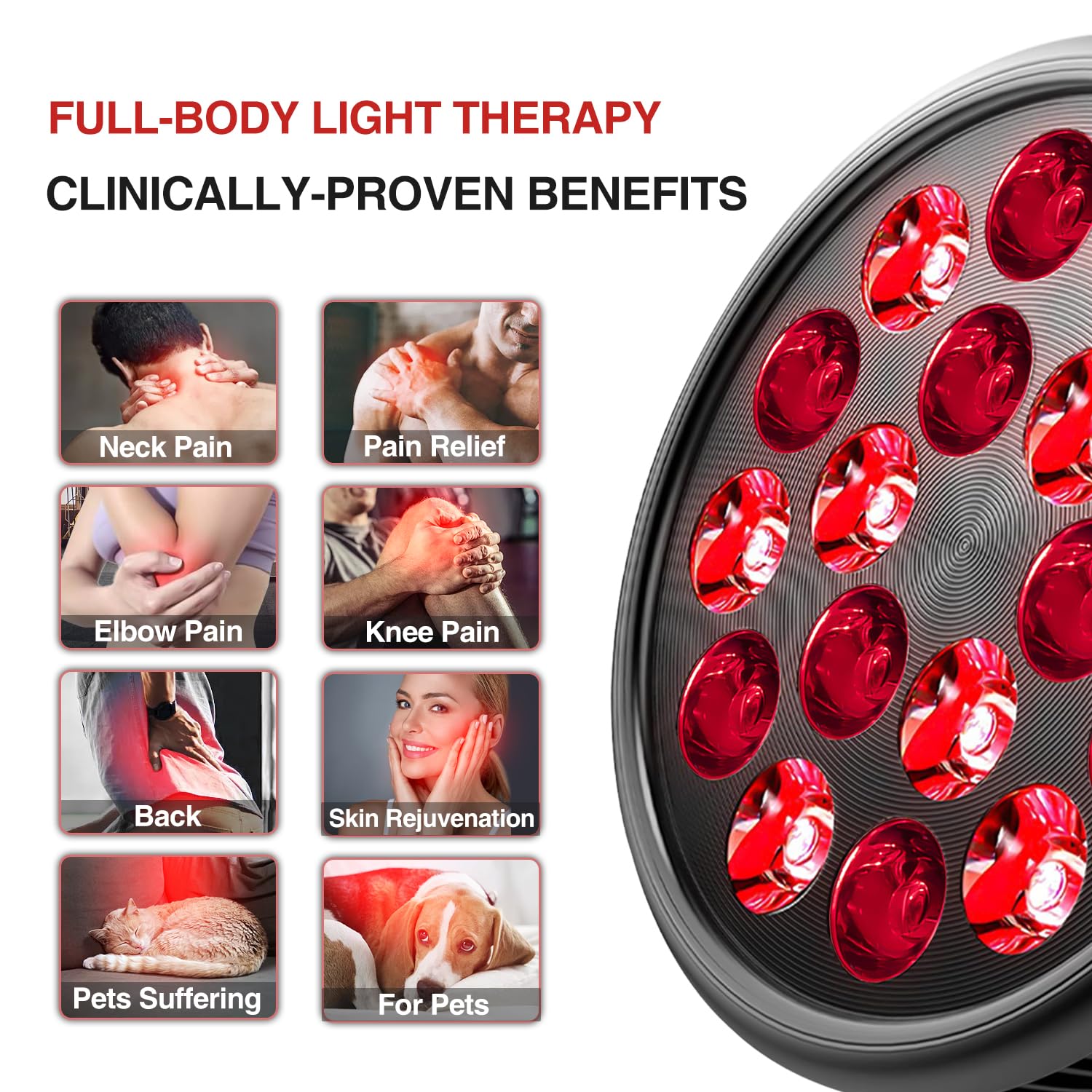 Aumtrly red light therapy lamp adjustable angle for versatile positioning
