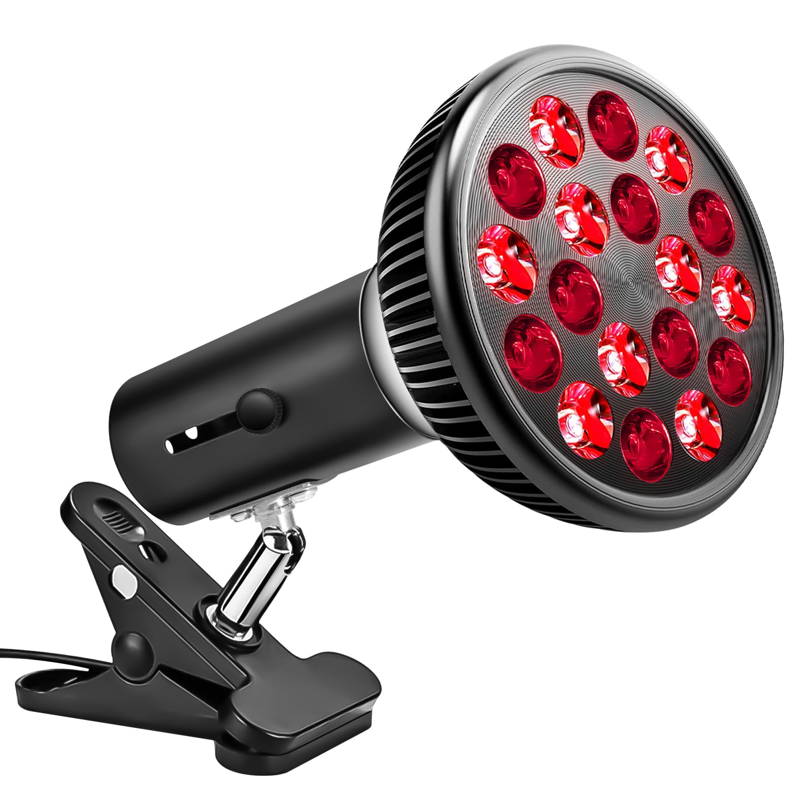 Aumtrly red light therapy lamp front view shown for home use and quick setup