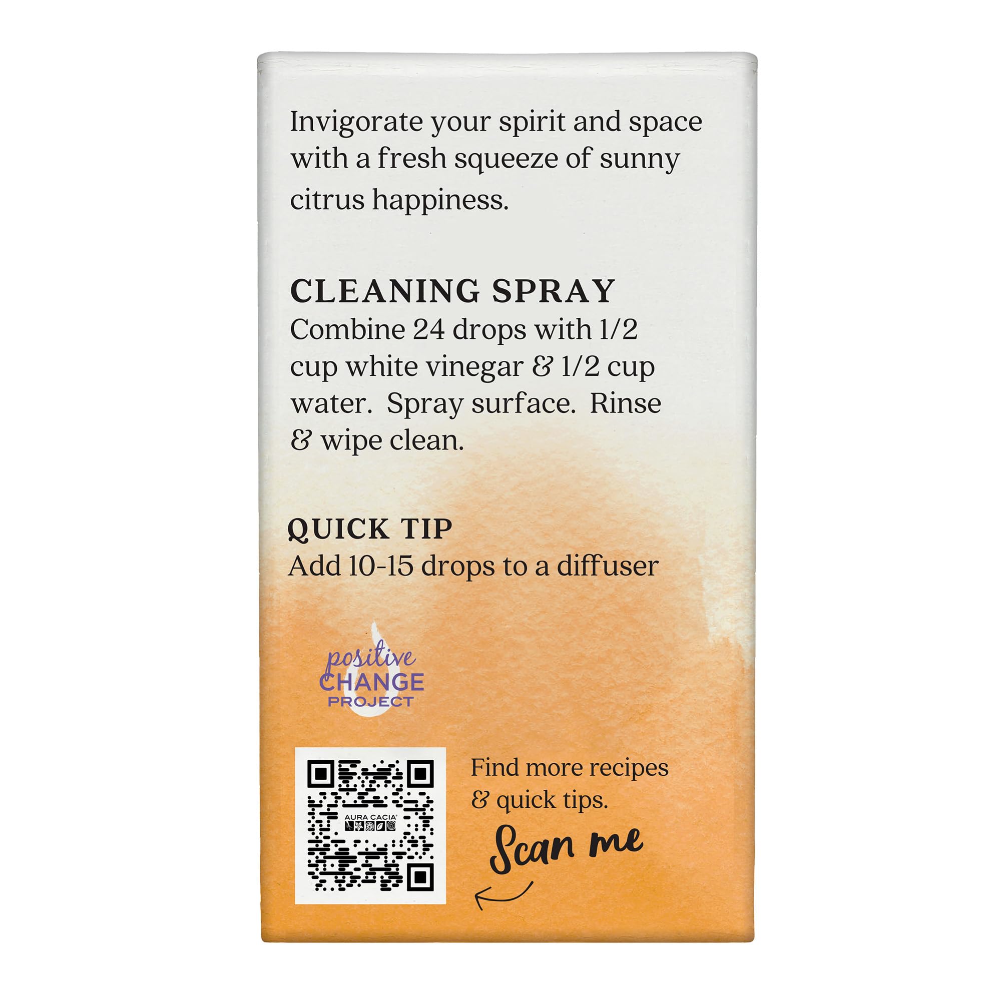 Aura Cacia Citrus Burst surface spray ready for a quick scent boost and cleaning touch-up.