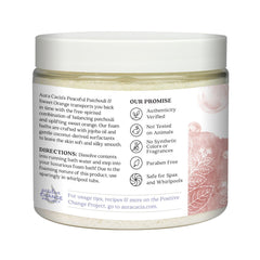 Aura Cacia foam bath bottle pour, nourishes skin with jojoba oils.