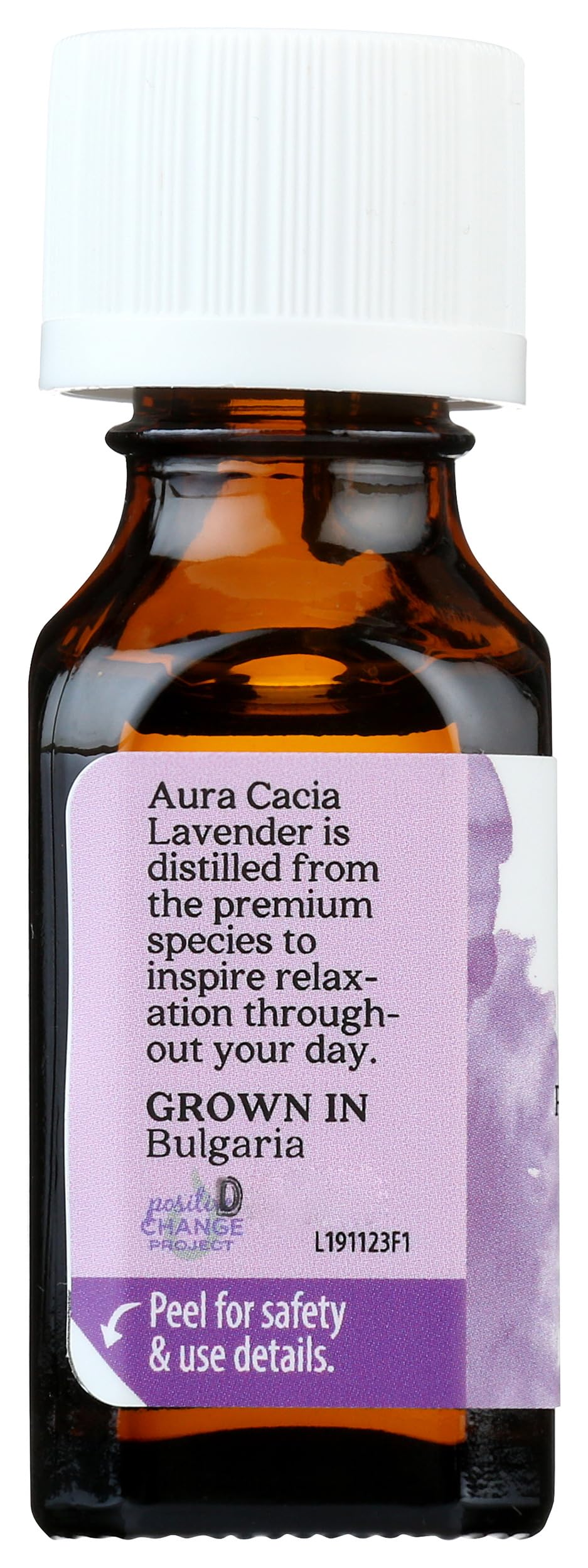 Aura Cacia lavender oil packaging box, premium presentation for gifting