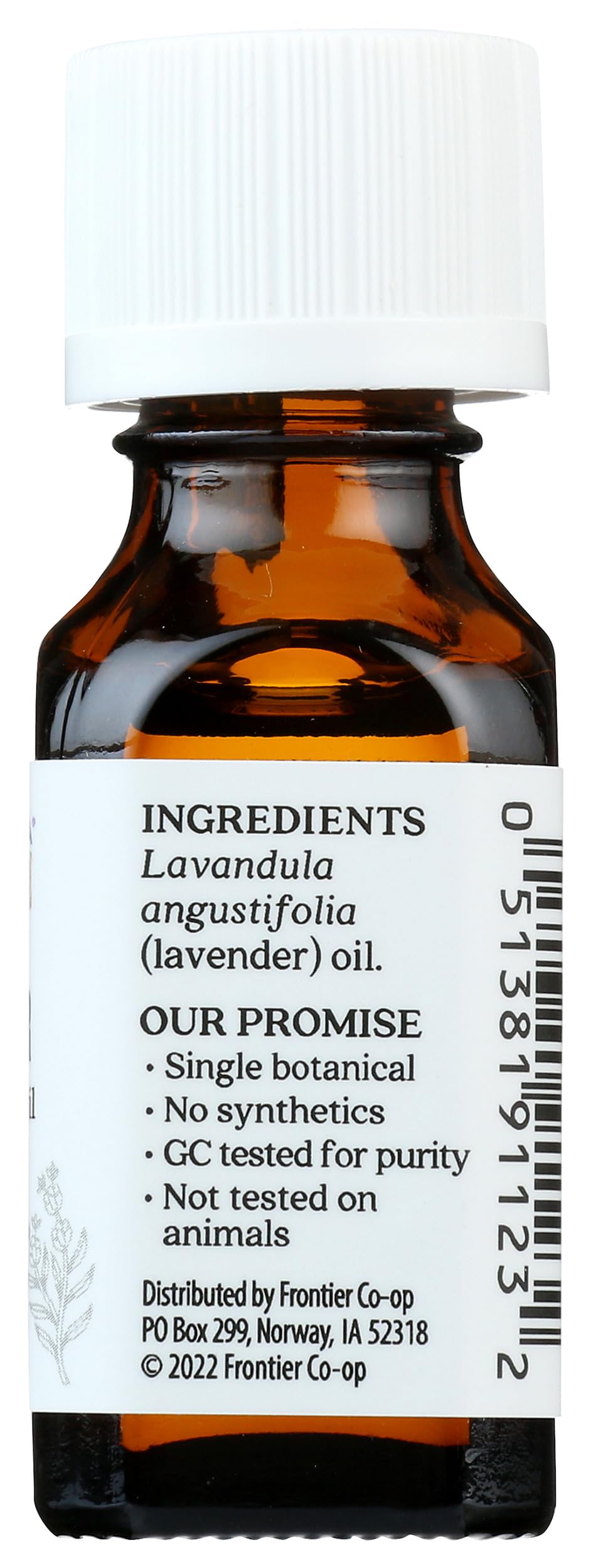 Aura Cacia lavender oil purity certificate indicating GC/MS testing