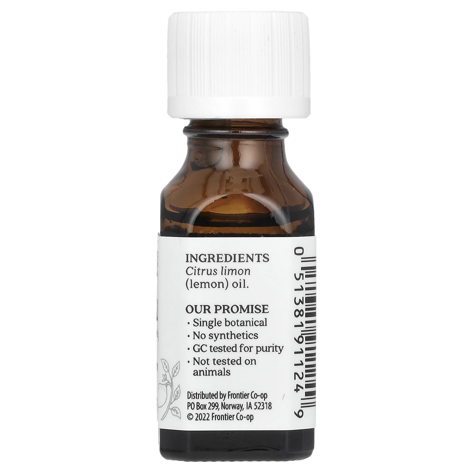 Aura Cacia lemon oil with fresh citrus scent, ideal for cleansing blends.