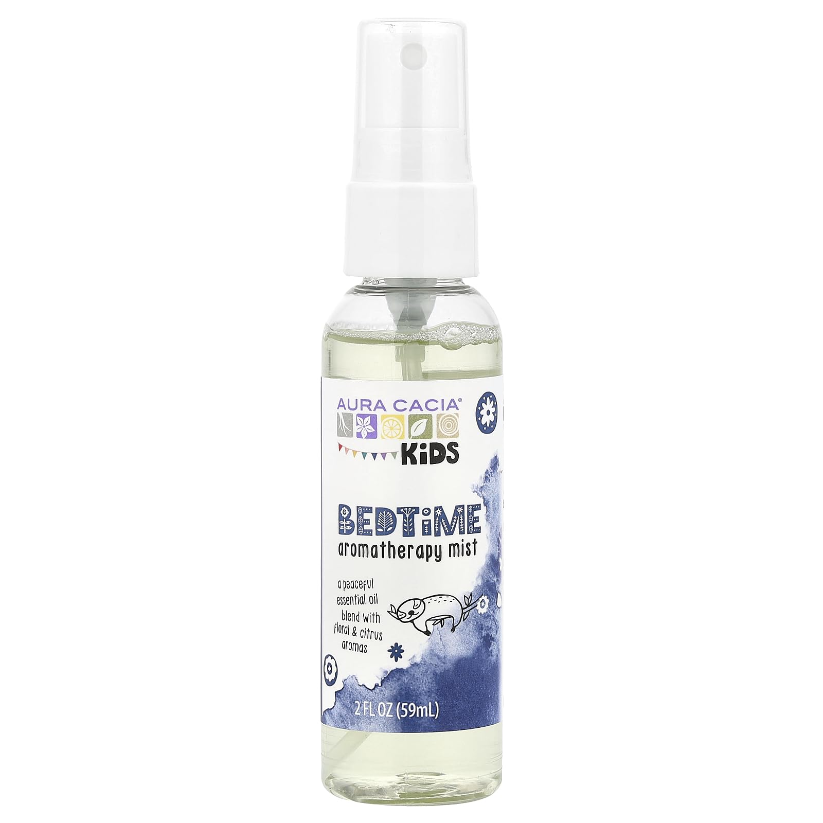 Aura Cacia Mist Kids Bedtime bottle for a calm bedtime routine