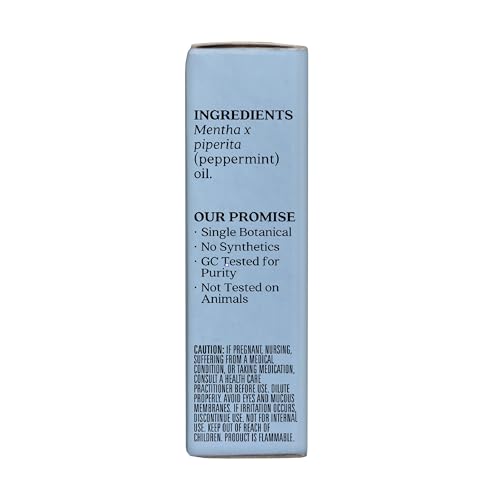 Aura Cacia peppermint oil in box packaging highlighting gift-ready presentation