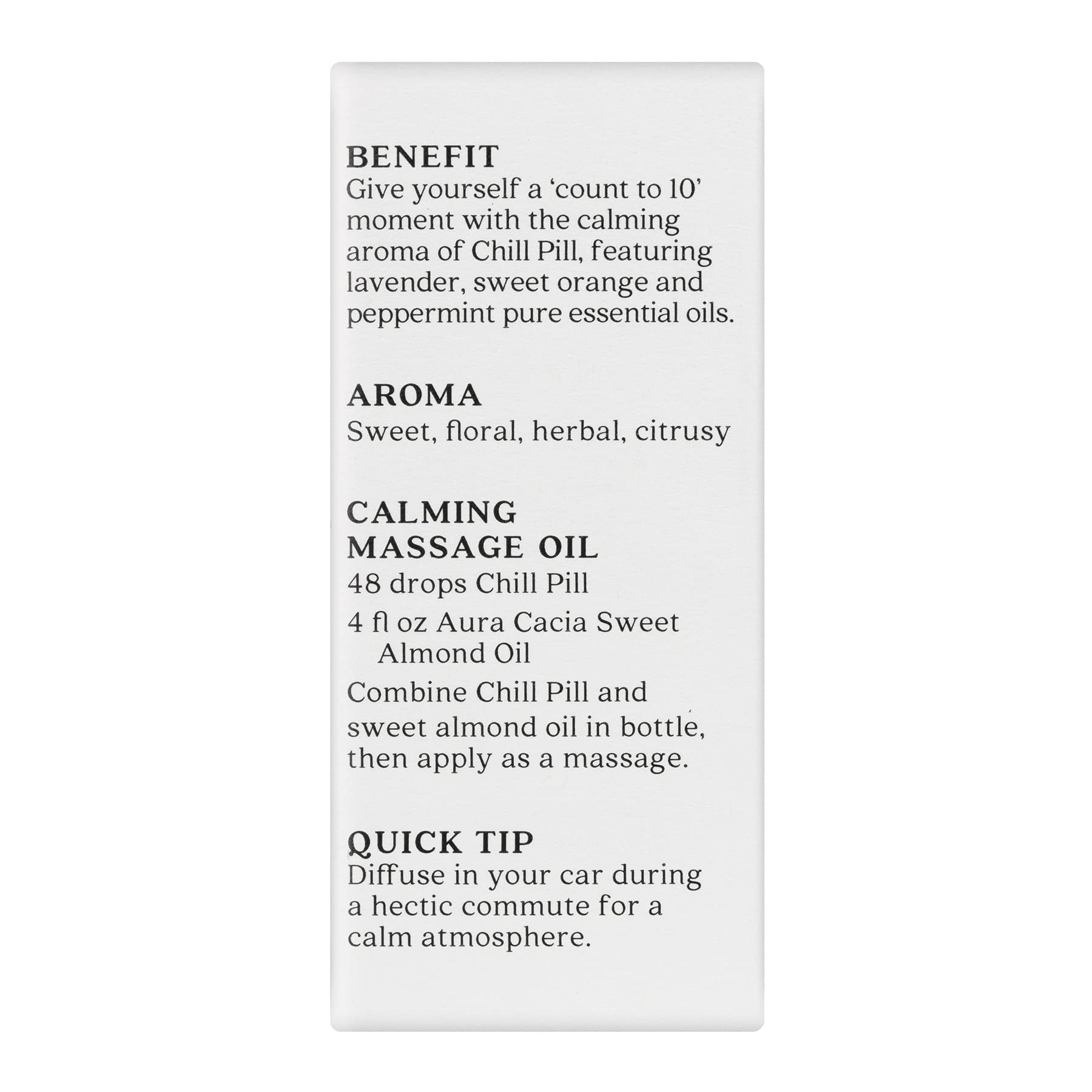 Aura Cacia Chill Pill travel pack for relaxing scents during travel.