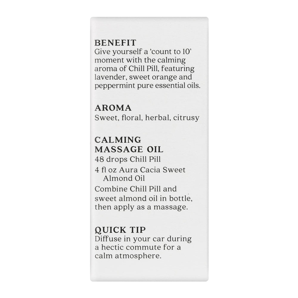 Aura Cacia Chill Pill travel pack for relaxing scents during travel.