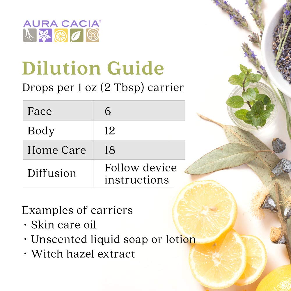 Lavender oil used in skincare routine with Aura Cacia