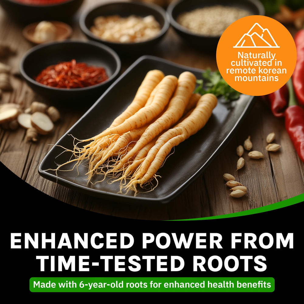 Auragin red ginseng tablets containing 100% ginseng for daily use.