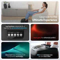 Aura Heal FootPod in use with feet, promoting relaxing relief after exercise