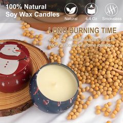Auralome candle fragrance labels display four distinct aromas for versatile home use.