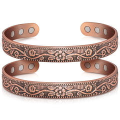 Auramag copper bracelet closeup highlights premium craftsmanship and durable finish