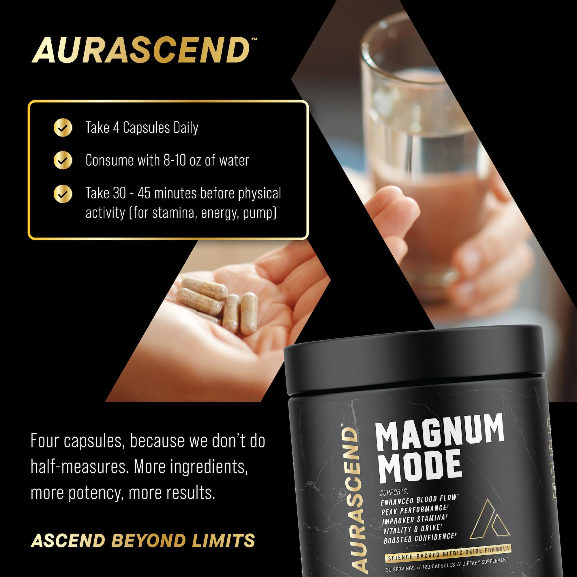 Aurascend Magnum Mode packaging box displayed on a desk.