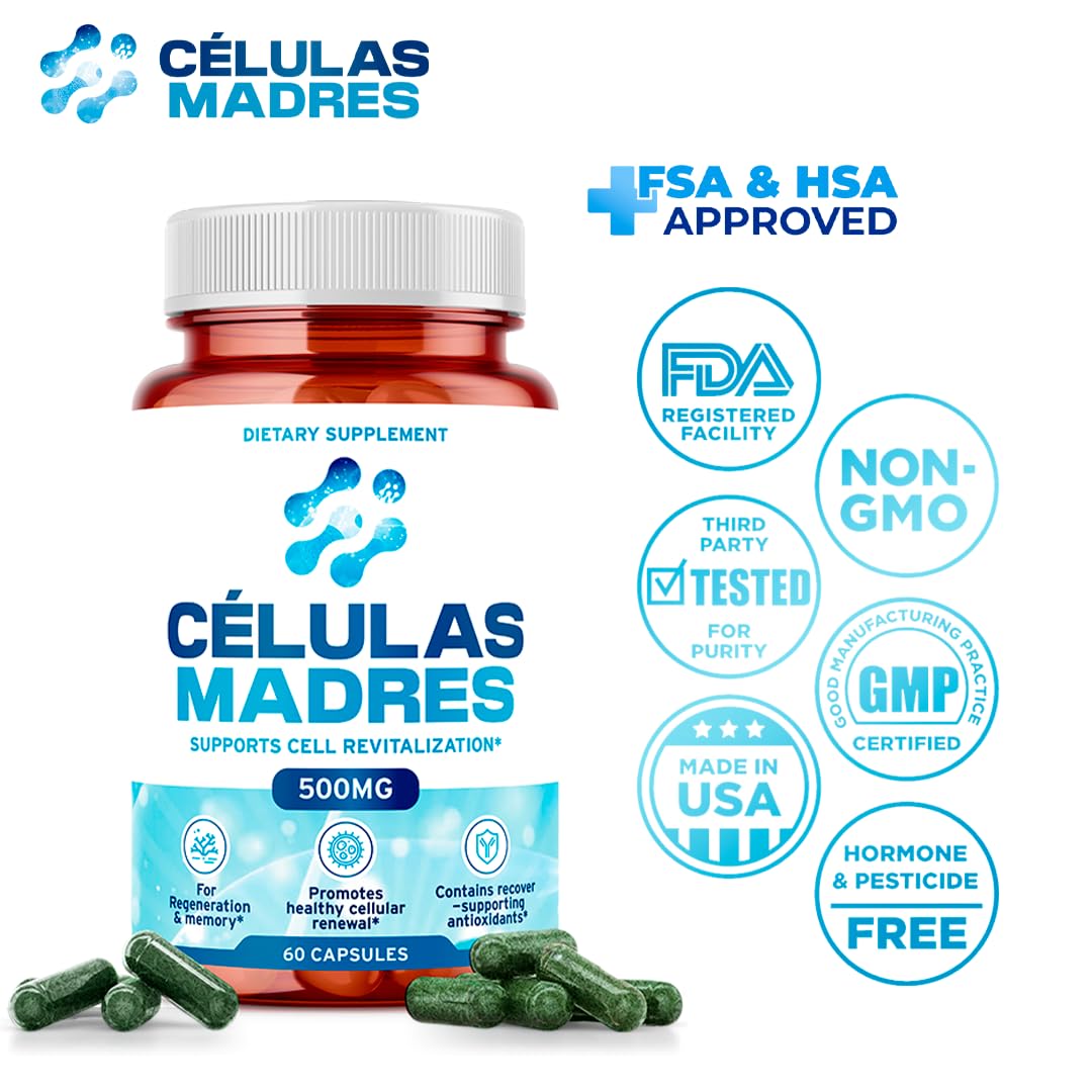 Aura Vitamins Stem Cell 500mg capsules provide antioxidant support for cell health.