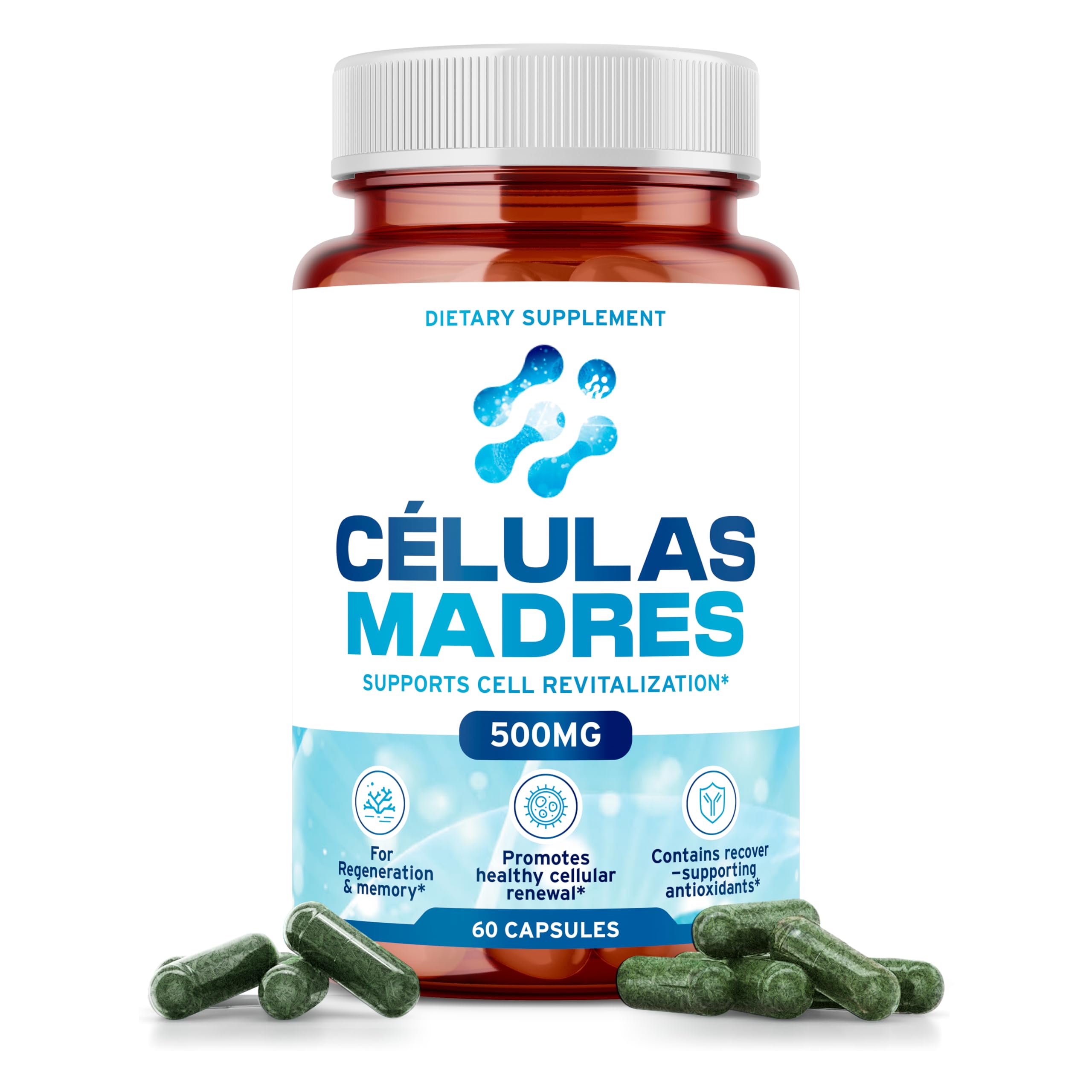 Aura Vitamins Stem Cell 500mg bottle—capsules for daily vitality.