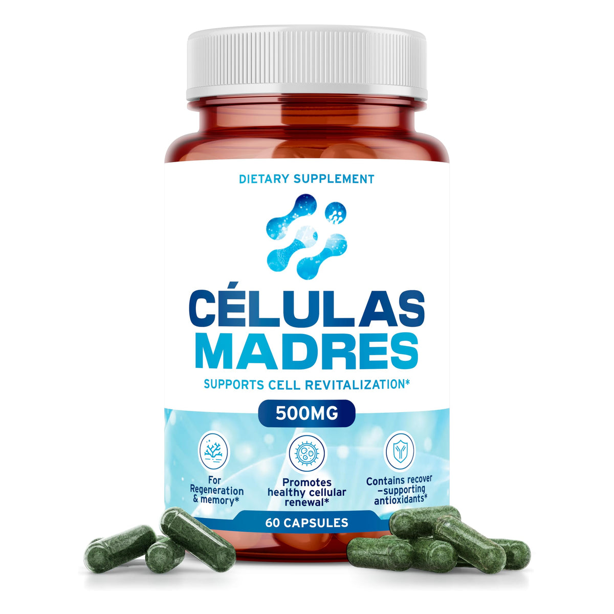Aura Vitamins Stem Cell 500mg bottle—capsules for daily vitality.