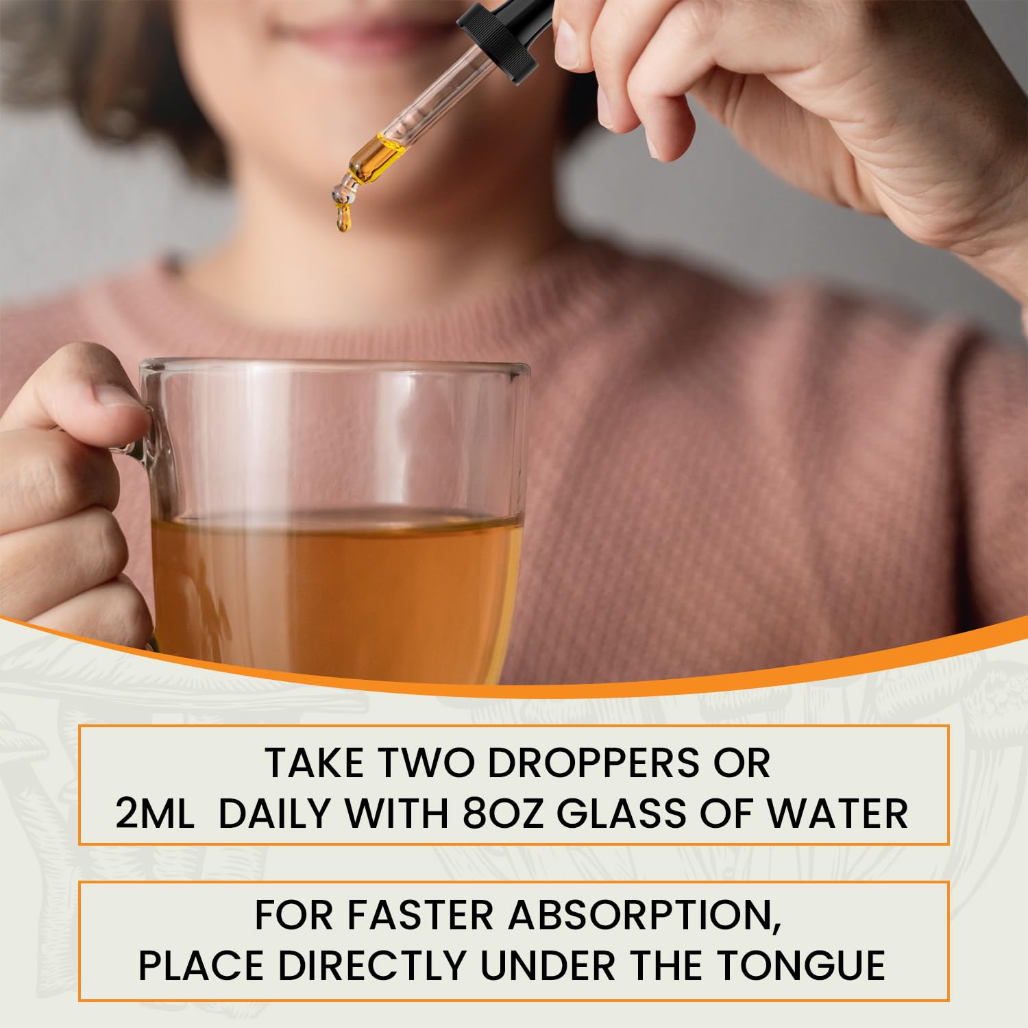 Auri Cordyceps Elixir ingredients closeup, natural botanicals and cordyceps.