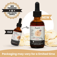 Auri Lions Mane drops dispensing pipette for easy dosing.