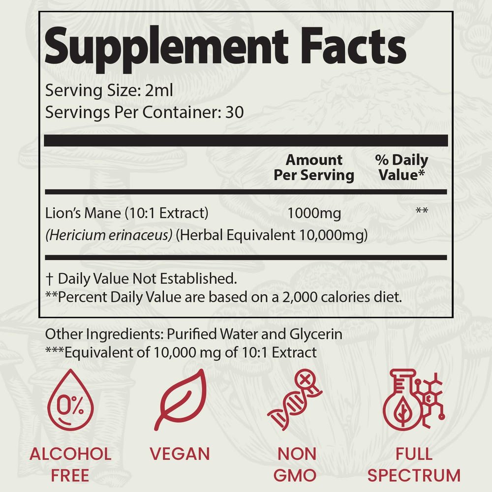 Auri Lions Mane vegan non-GMO symbol highlighting clean ingredients.