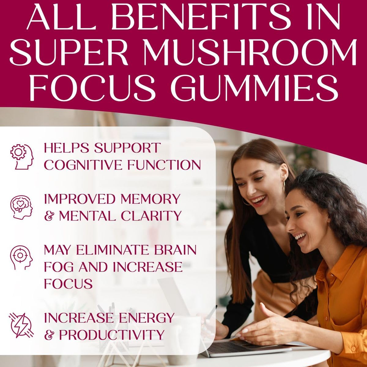 Auri Focus Gummies Rhodiola plant image signaling energy for busy days.
