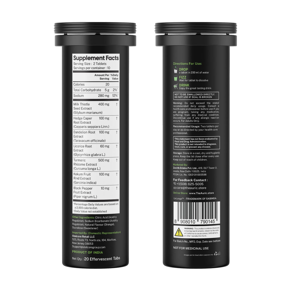 Auric Liver Support 120-tablet bottle for ongoing daily use