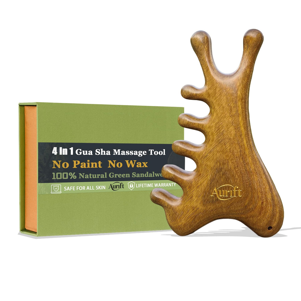 Aurift Gua Sha Tool for face and body enabling 4-in-1 contouring and relaxation