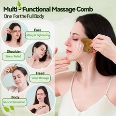 Aurift sandalwood gua sha tool with premium texture and soothing aroma