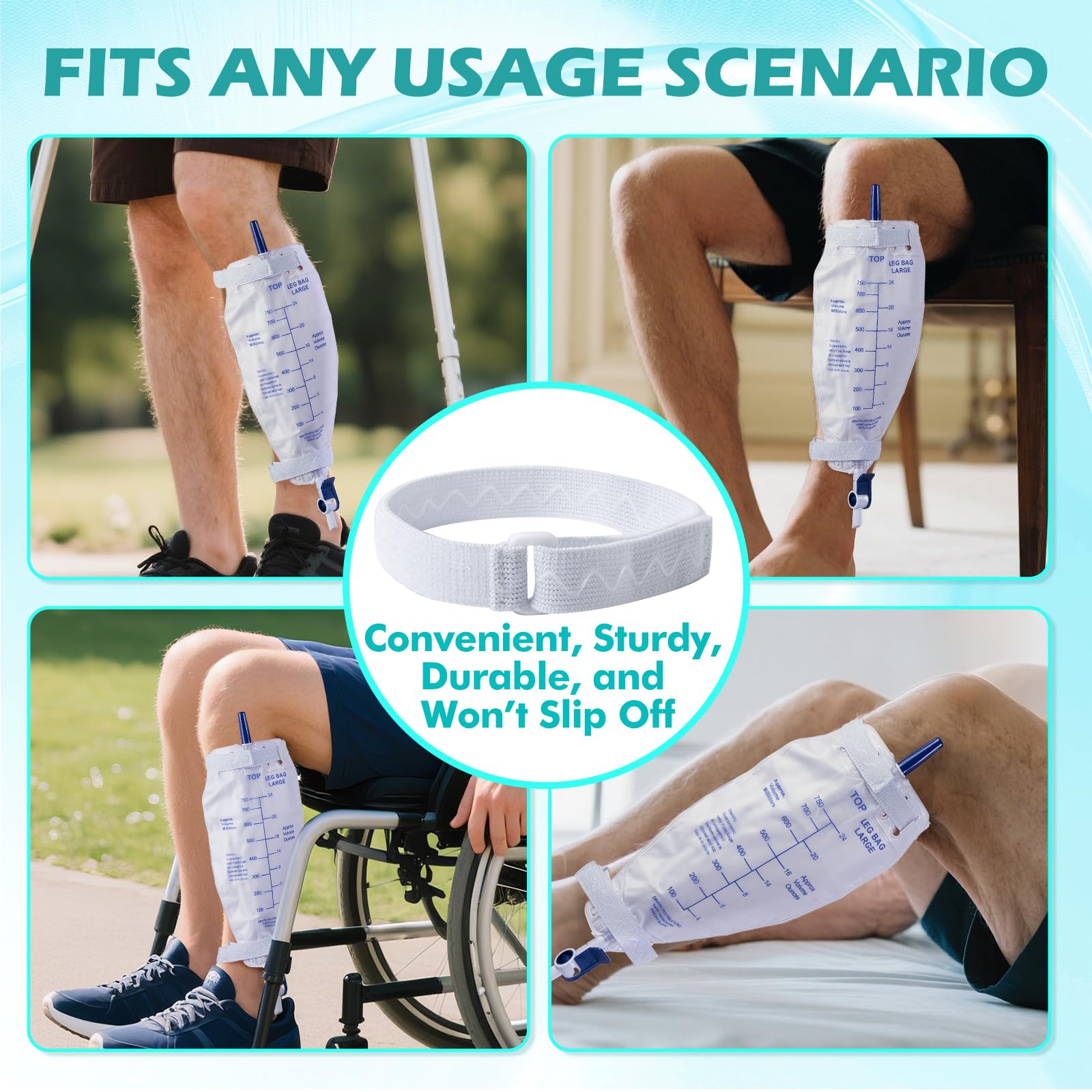 AurMirai reusable washable strap offers durable, cost-effective catheter management.