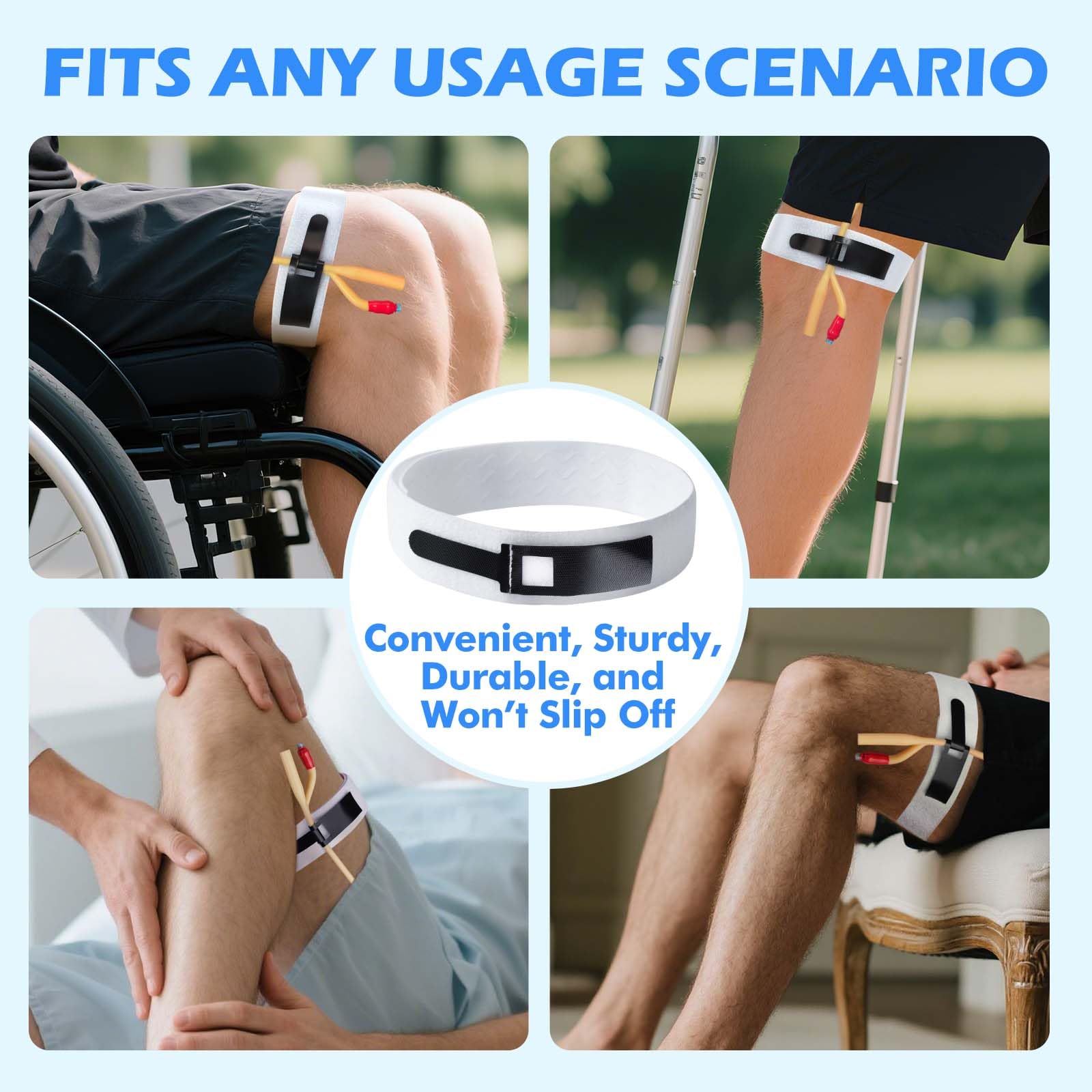 AurMirai Foley Catheter Leg Strap ready for home care routines with comfort in mind.