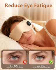 Aurorcness eye mask showing 3 heat levels for customizable comfort