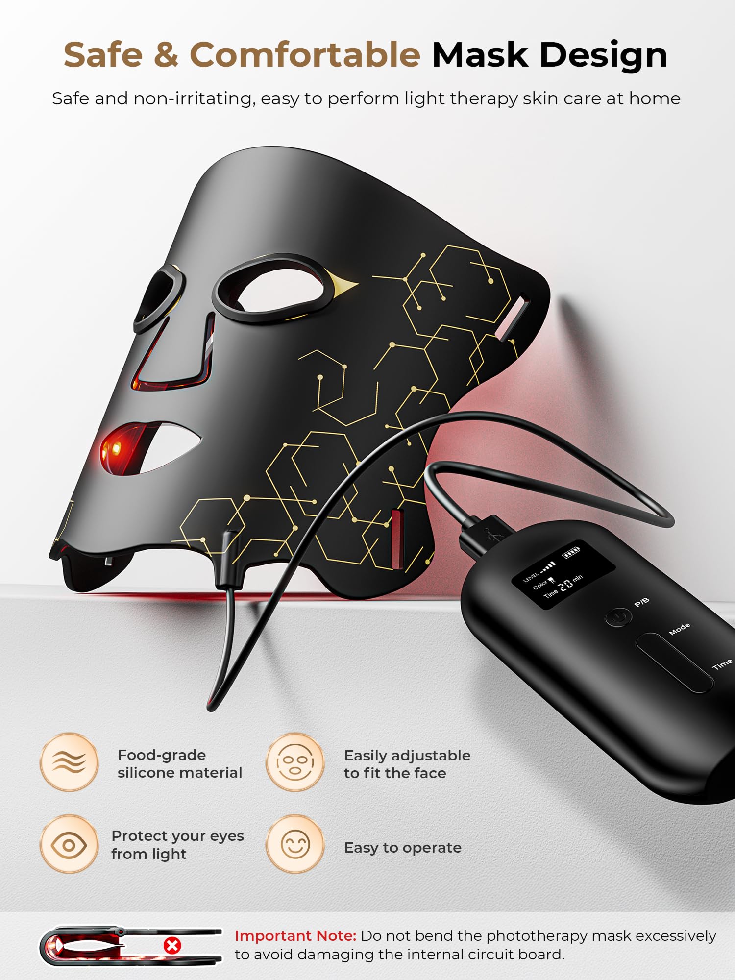 Aurphany E106A remote control for hands-free use.