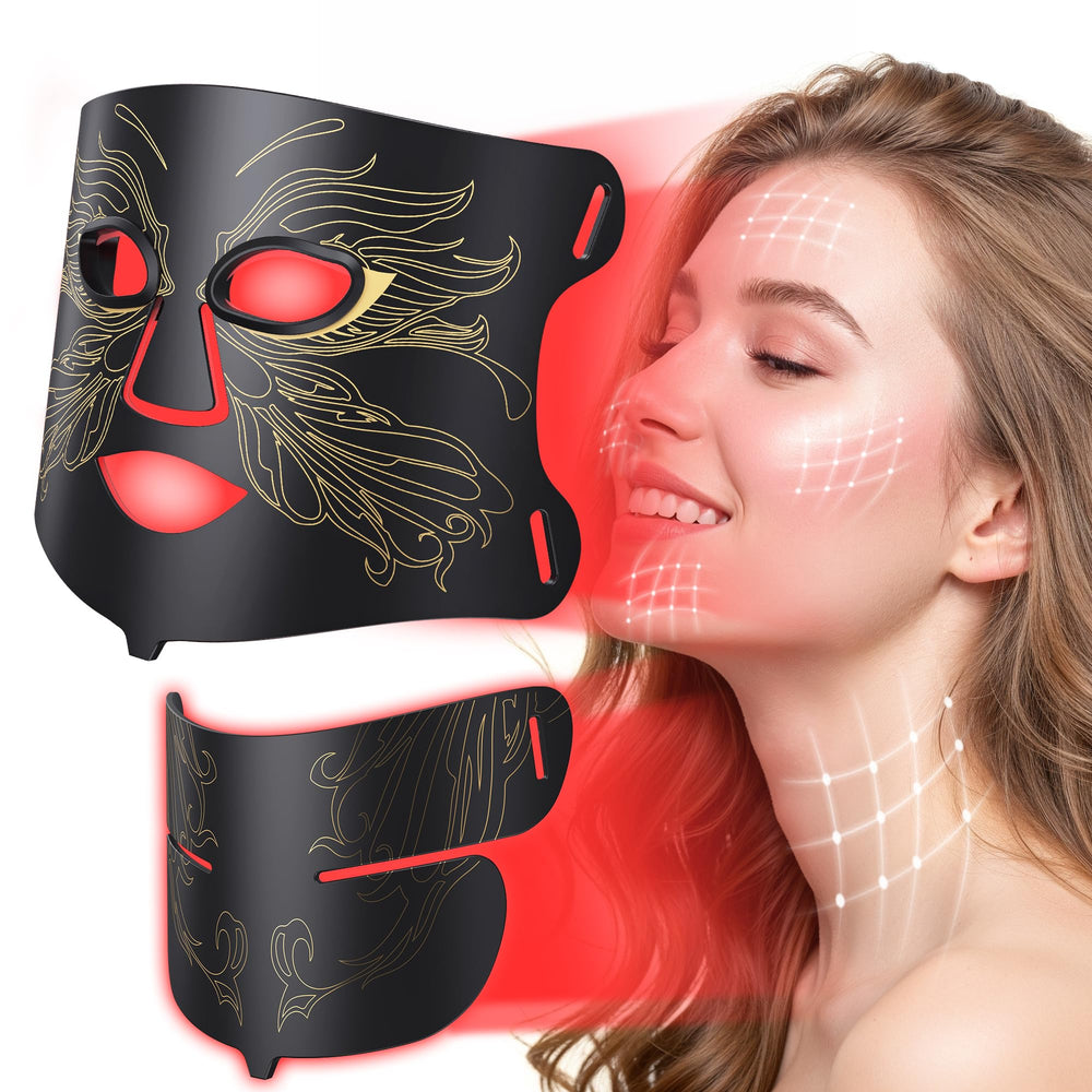 Aurphany LED mask on the face for convenient at-home skincare sessions
