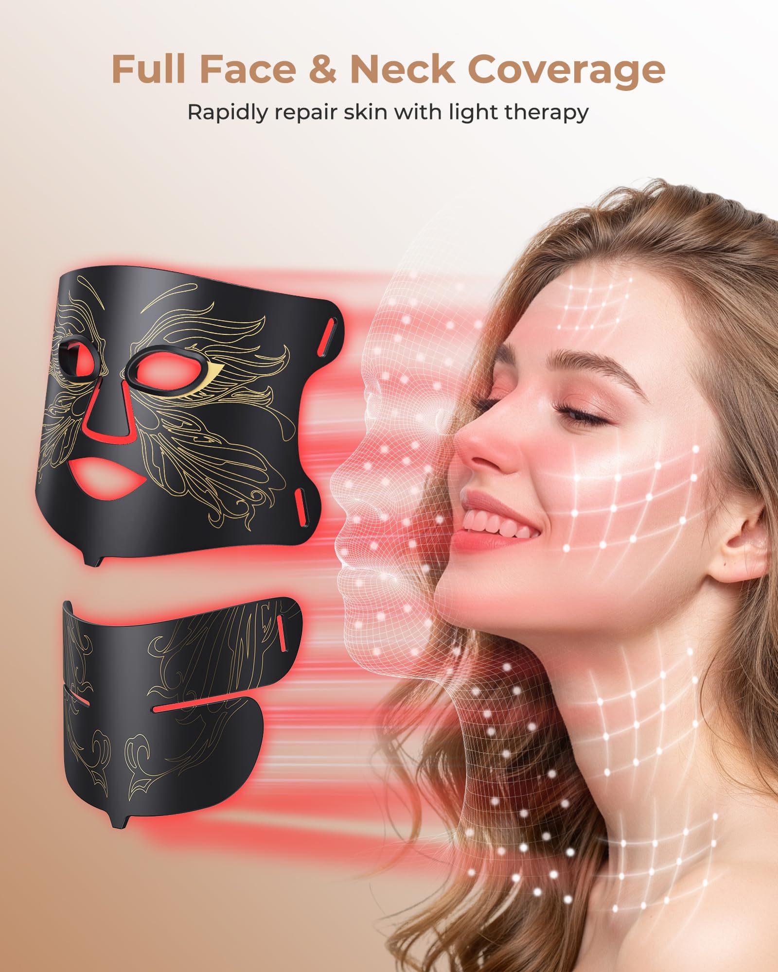 Aurphany mask in ergonomic fit contours the face for comfort