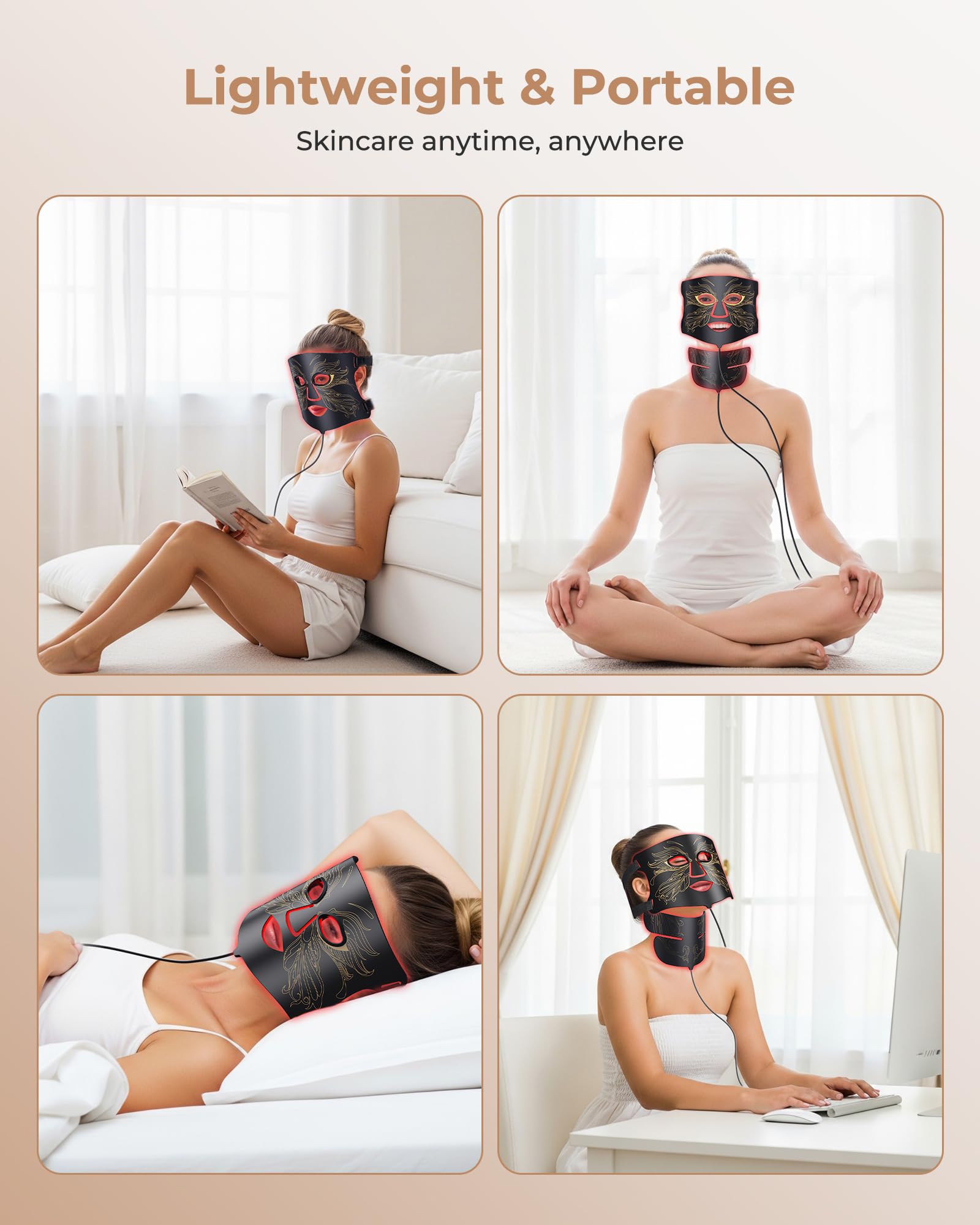 Aurphany phototherapy kit image illustrating a complete home treatment setup