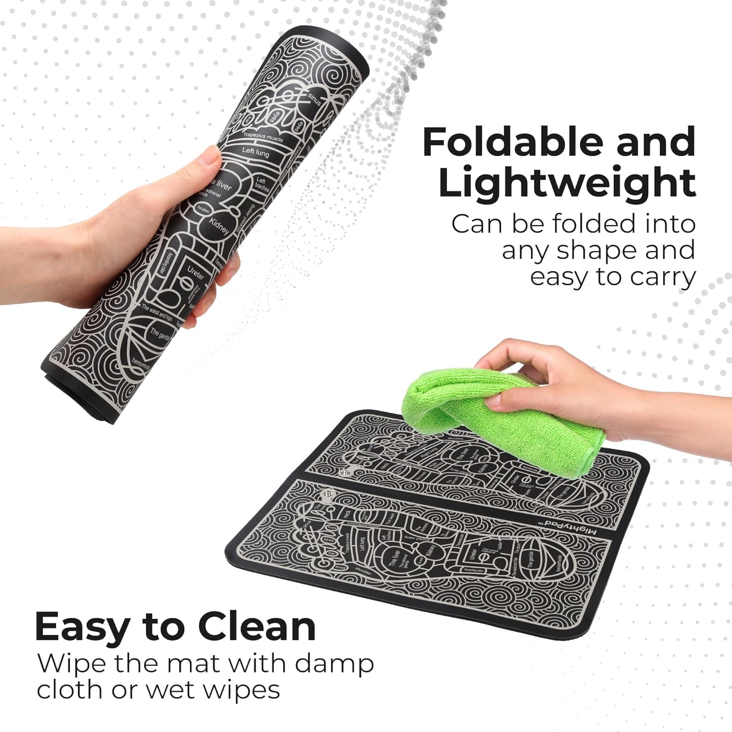 Autagpen foot massager side view highlights compact design for desk use.