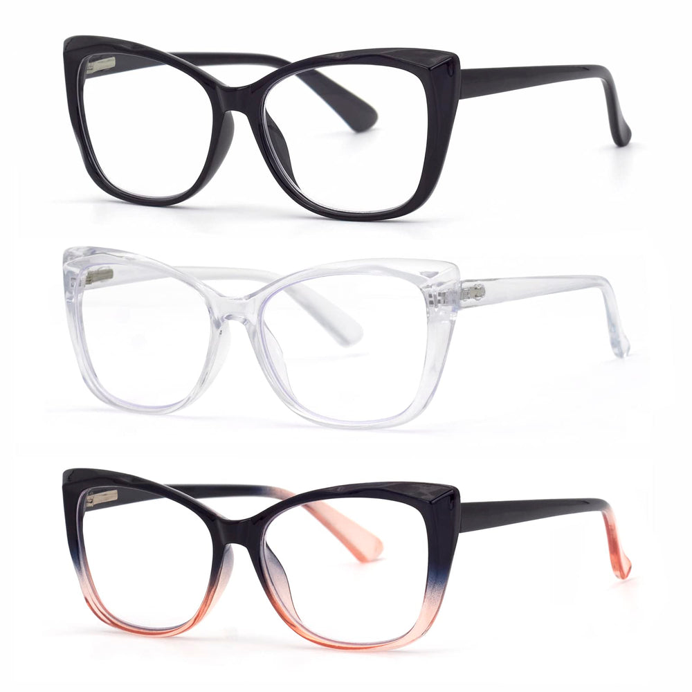 Autojouls lentes de lectura para mujer con marco negro estilo Oprah, cómodo para uso diario.