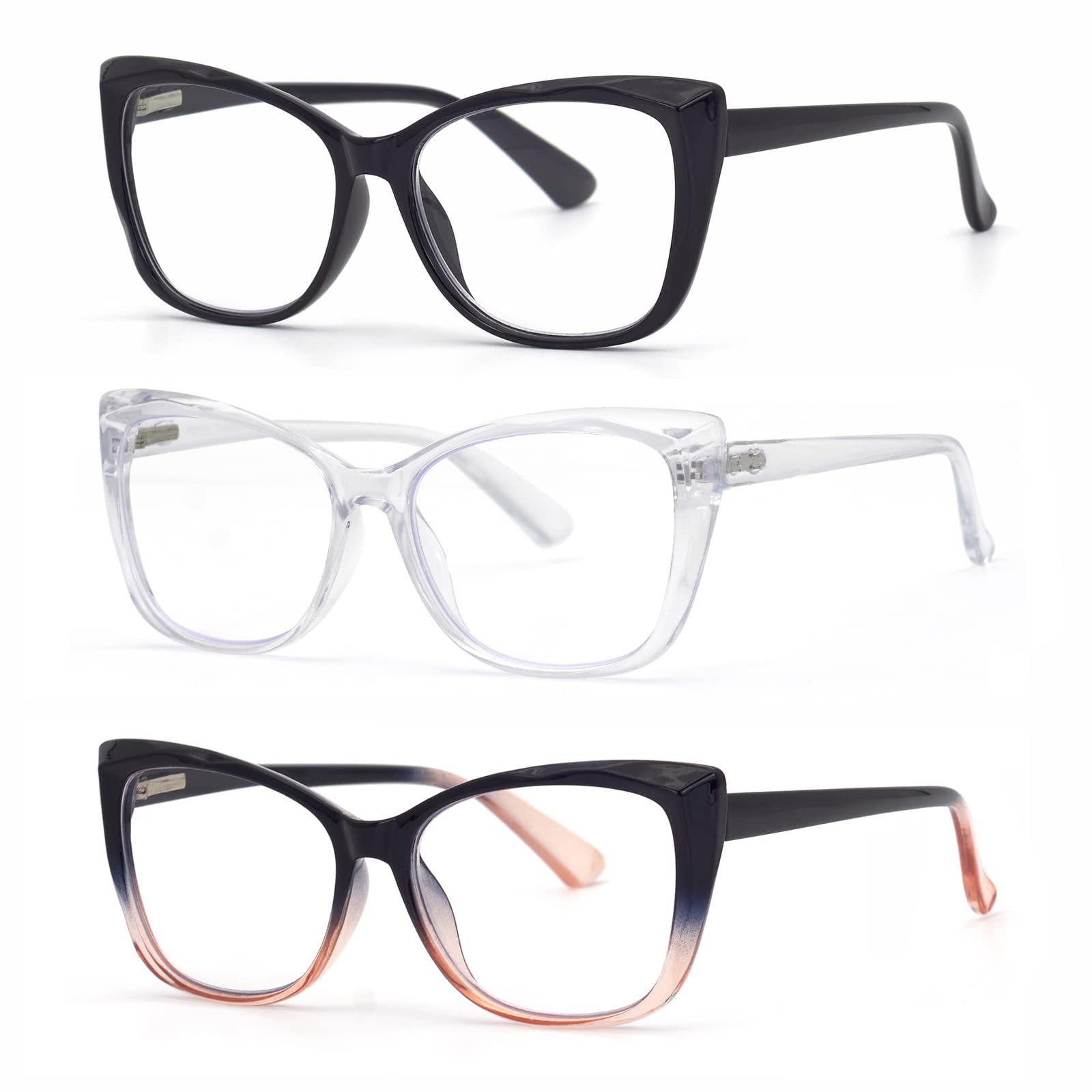 Autojouls lentes de lectura estilo Oprah, negro, para lectura cómoda diaria