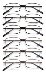 Autojouls metal reading glasses with black frame and blue light protection for daily screen time.