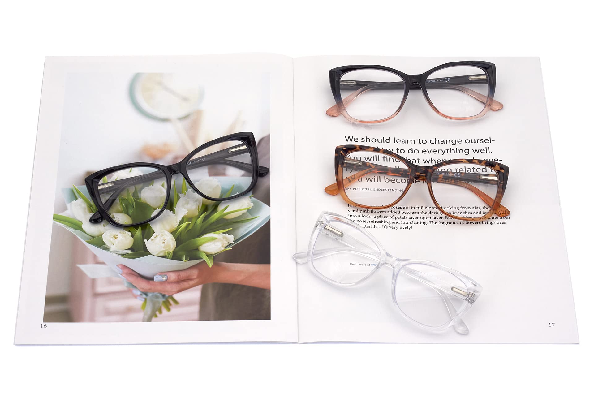 Autojouls model wearing glasses demonstrates everyday style and comfort.