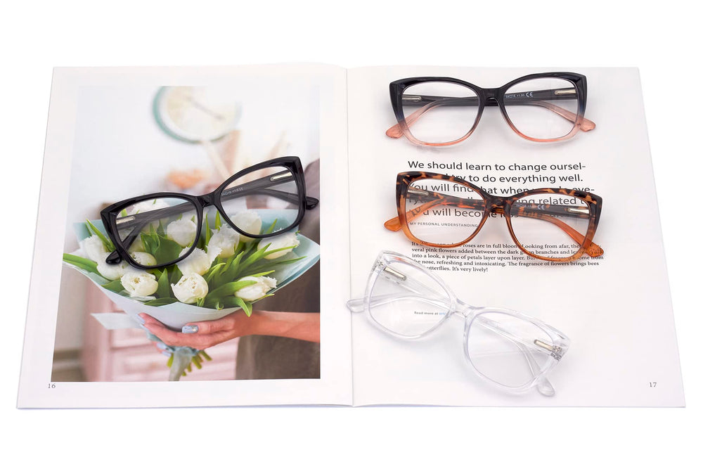 Autojouls model wearing glasses demonstrates everyday style and comfort.